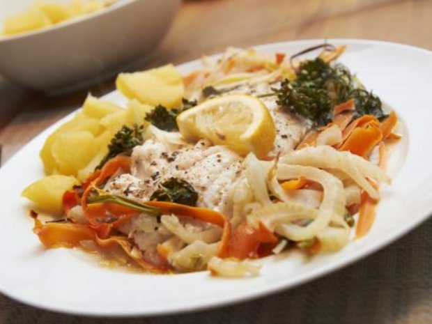 Codfish with vegetables